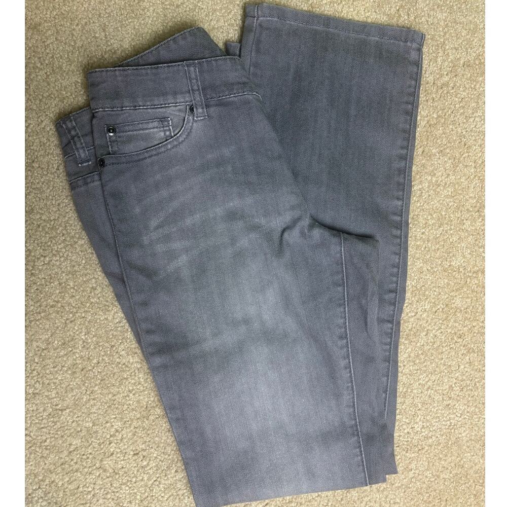 CHICOS Platinum Jeans Ultimate Fit Boot Leg Womens Sz 2 (Chicos 00) Gray
